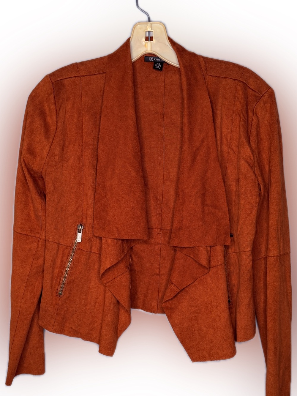 Versona Rust Vegan Suede Jacket